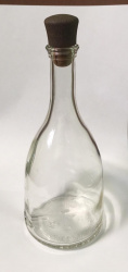 Бутылка стеклянная, прозрачная. Объем 1 литр- фото