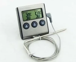 Термометр цифровой, с выносным датчиком и звуковым оповещением- фото